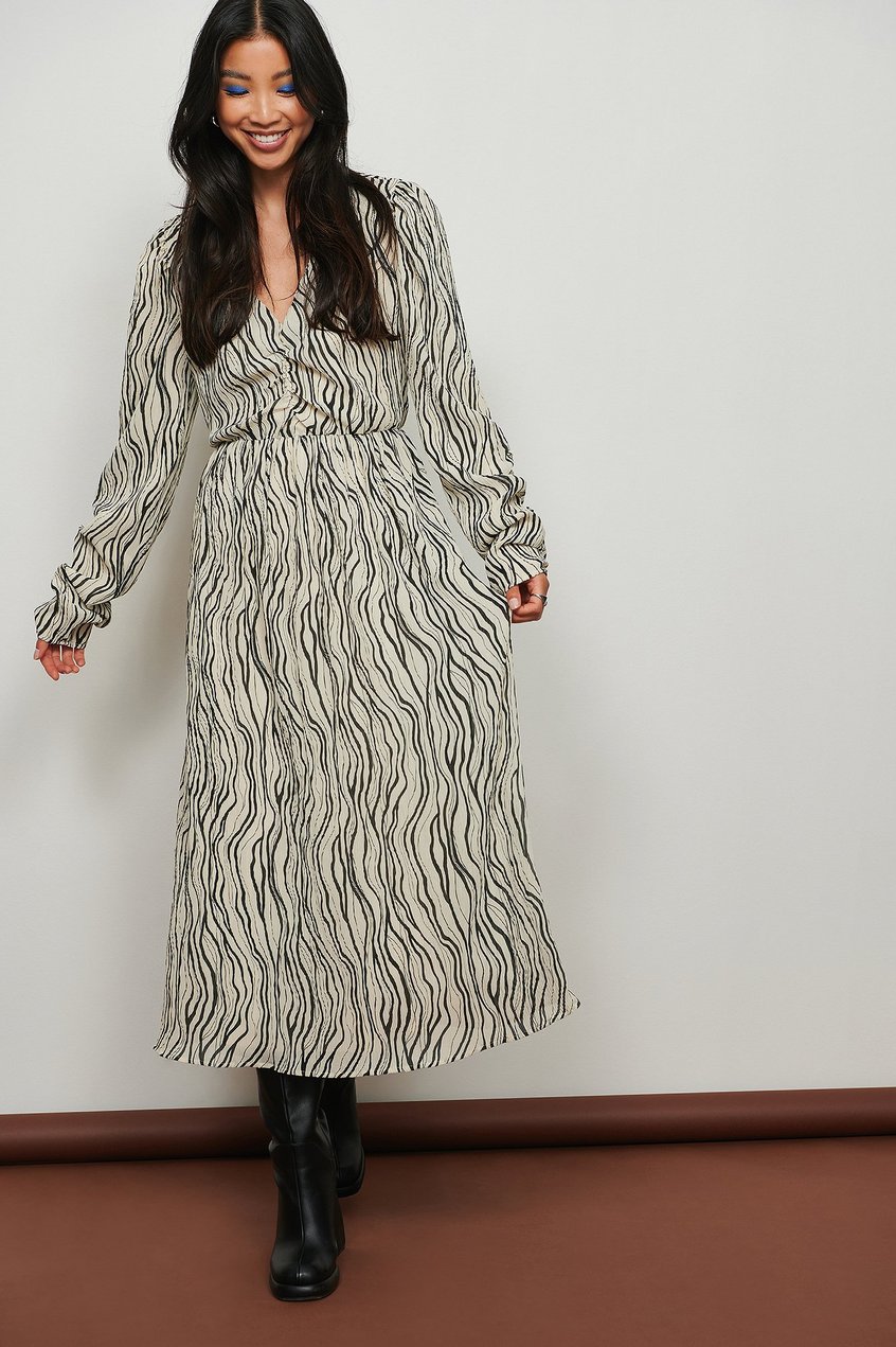 Robes Robes de soirée | Robe mi-longue structurée à manches longues - VN98682