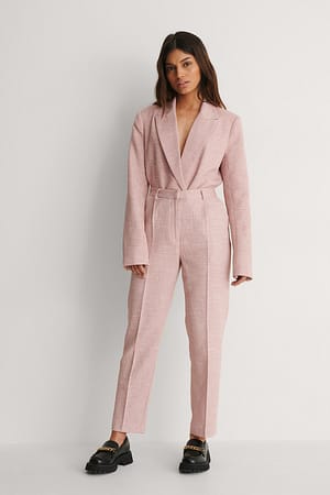 Dusty Pink Structured Pants
