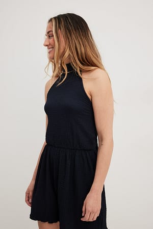 Navy Structured Playsuit