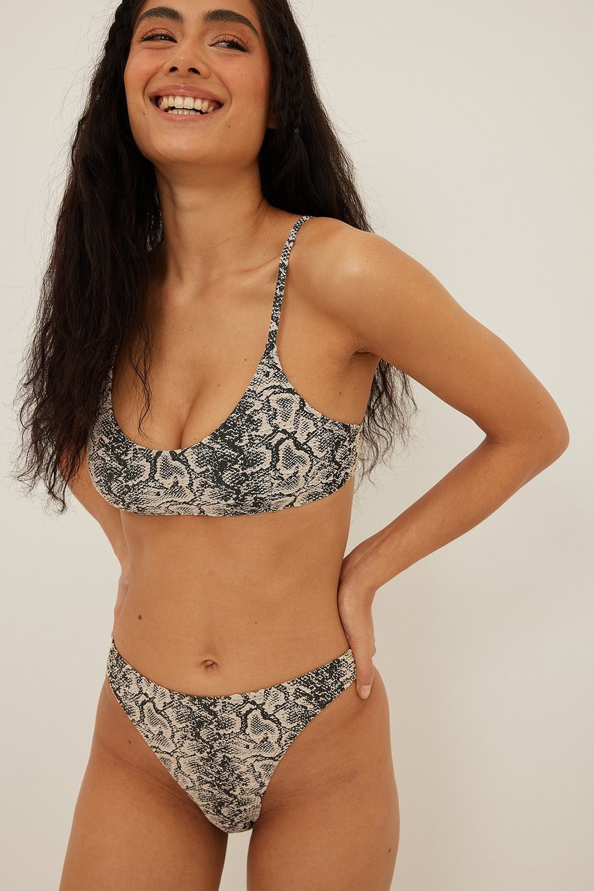 Spring Offer Bikinis | Imprimé Serpent Haut De Bikini Coupe Nette - EN81677