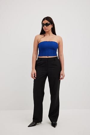 Structured Tube Top Outfit.