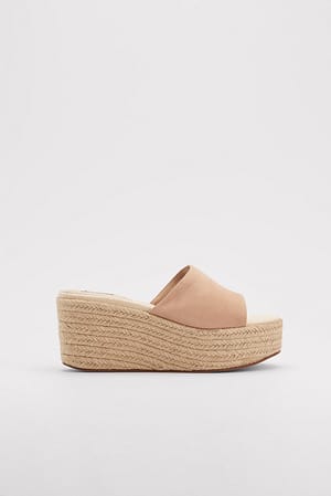 Flatform Sandals Beige | NA-KD
