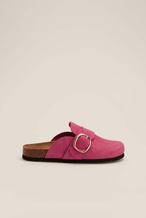 Dusty Pink Suede Slippers