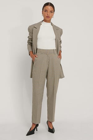 Brown Check Angepasste Cropped-Hose