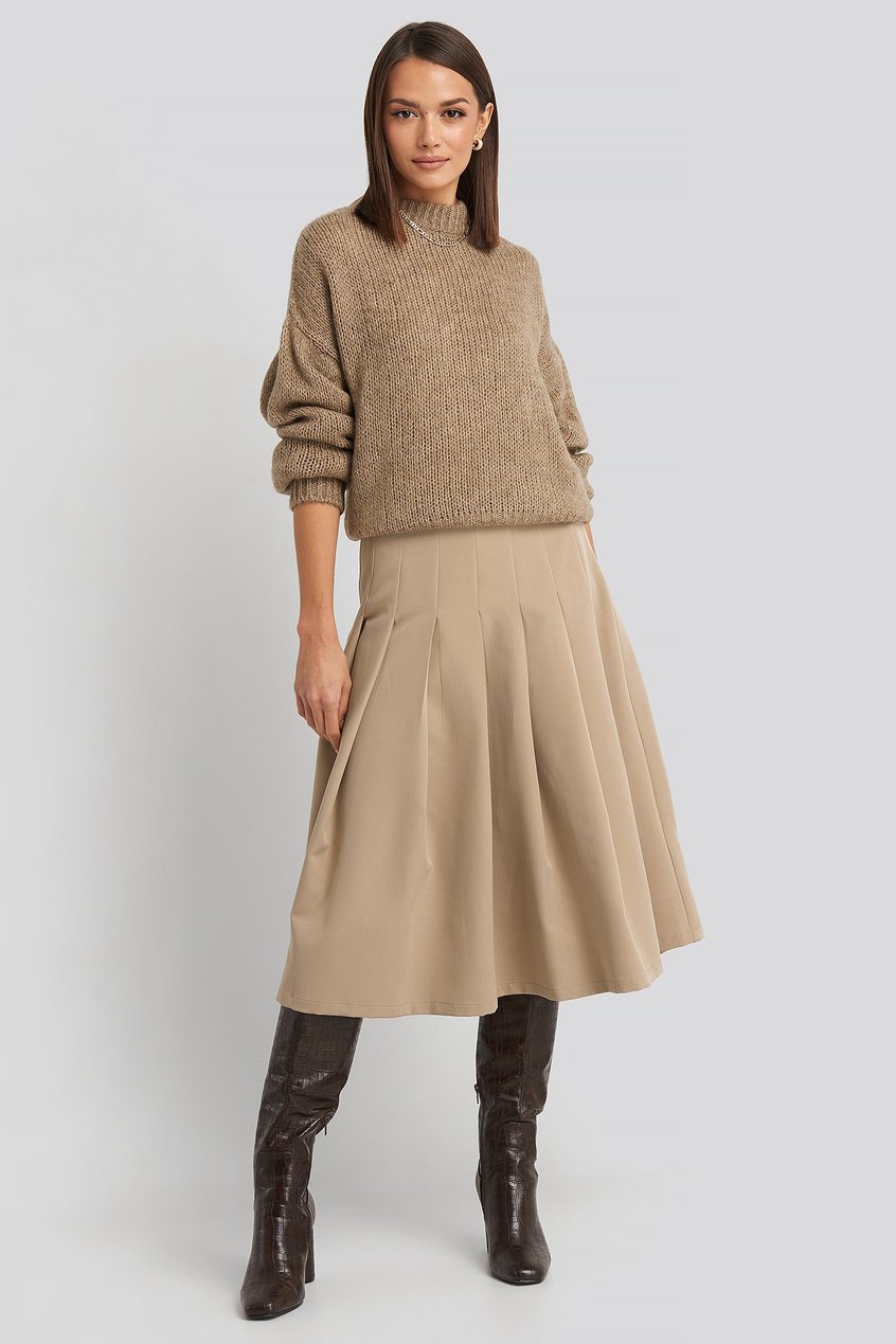 Röcke Faltenröcke | Tailored Pleated Midi Skirt - HC13335