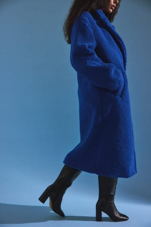 Blue Abrigo de peluche