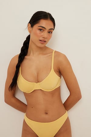Burned Yellow Sujetador de bikini de felpa