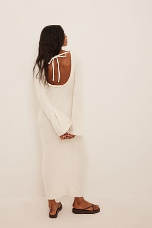 Terry Cloth Maxi Dress Offwhite | NA-KD