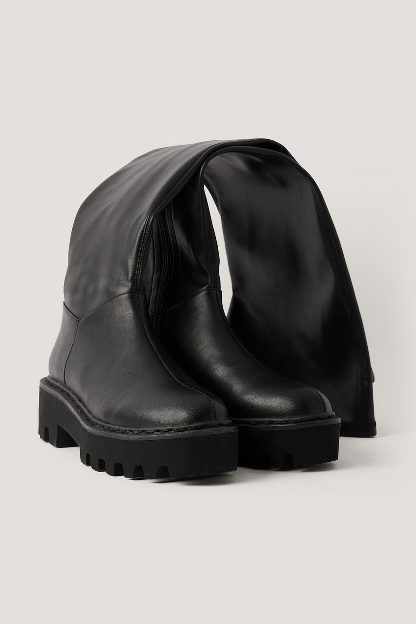 Schuhe Kniehohe Stiefel & Overknees | Oberschenkel Hohes Profil Sohle Stiefel - VS61603