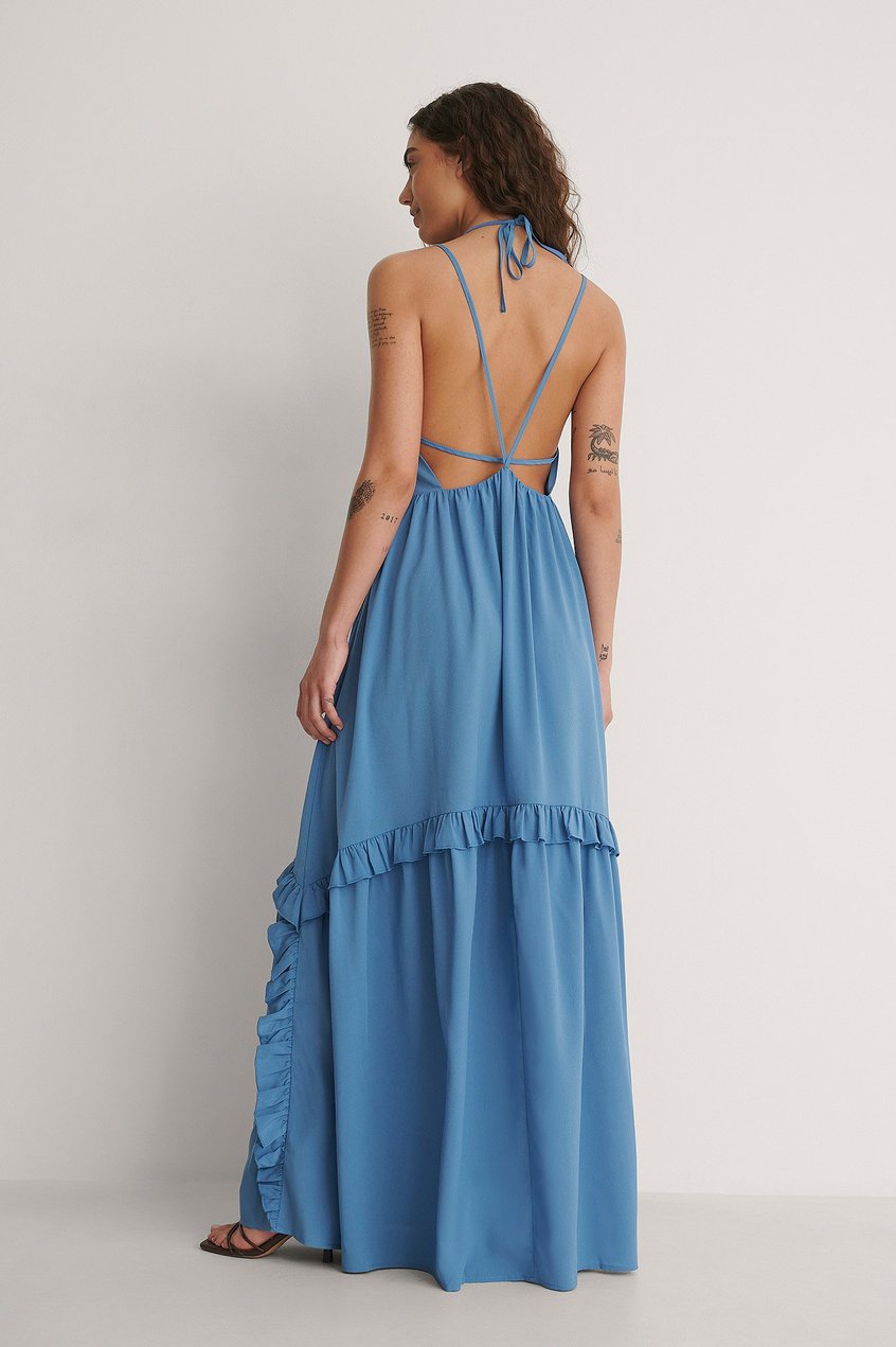 Vestidos Colecciones de influencers | Tie Back Pleated Maxi Dress - PV72676