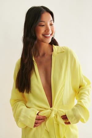 Yellow Tie Front Shirt