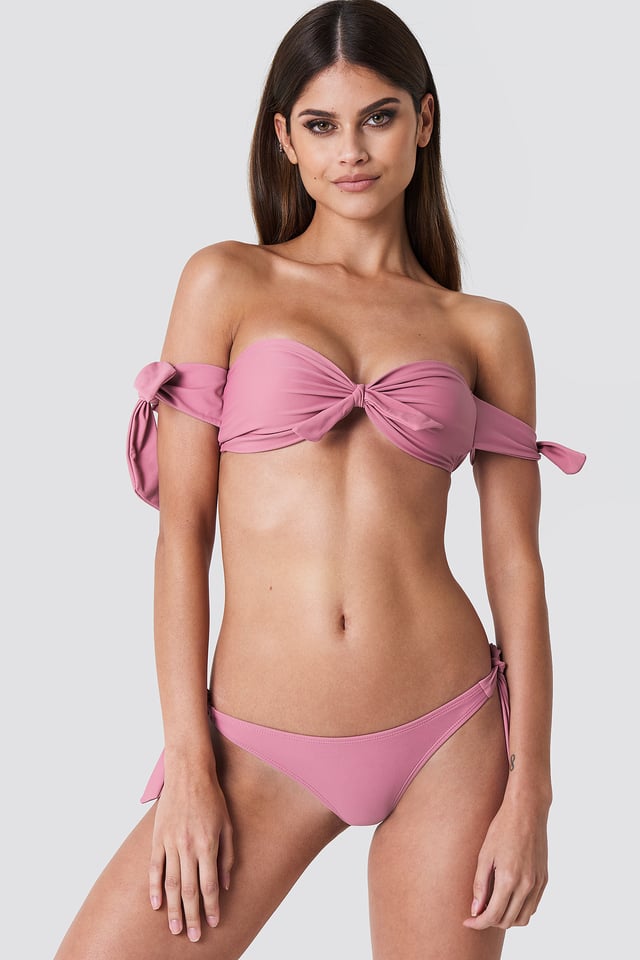 Tied Waist Bikini Panty Pink Rose