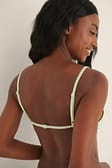 Dusty Green Triangle Detail Bikini Top