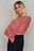 Trumpet Sleeve Glittery Knitted Sweater