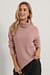 Turtleneck Ribbed Knitted Sweater
