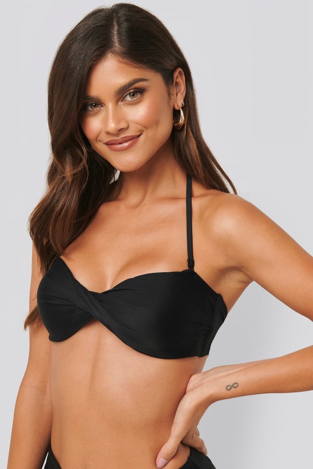 Twisted Bikini Top Black