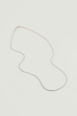 Silver Twisted Chain Silver Plated Necklace