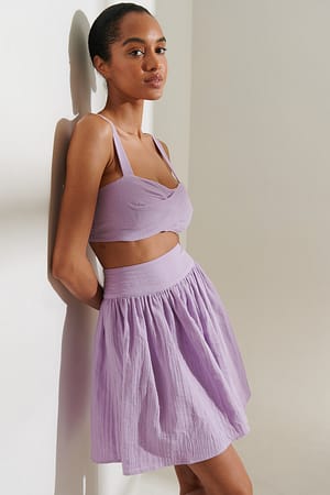 Purple Twisted Front Top