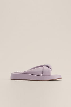 Lavender Wsuwane sandały