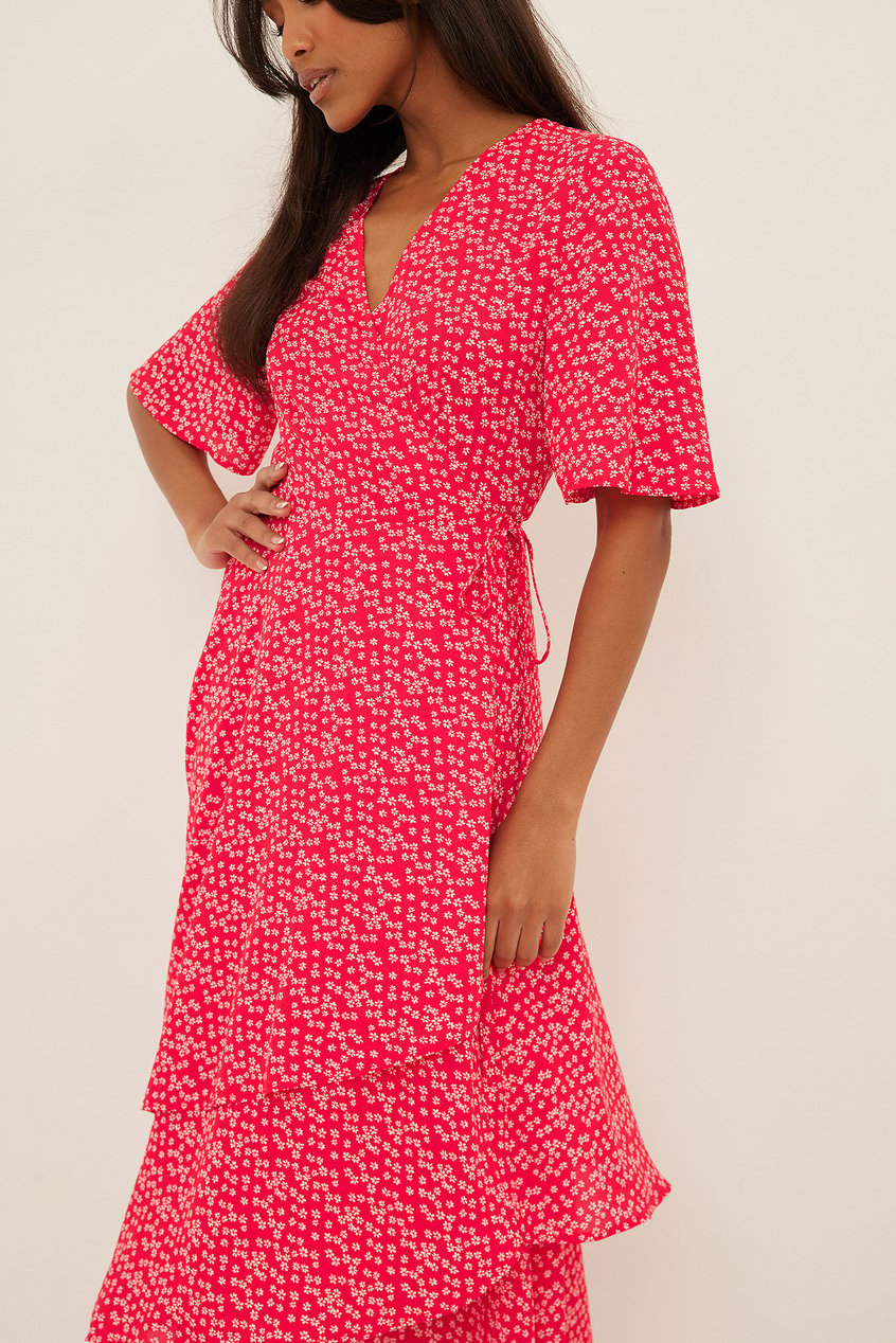 Vestidos Flower Dresses | Two Layers Chiffon Midi Dress - EY44732
