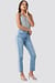 Two Tone Side Panel Jeans
