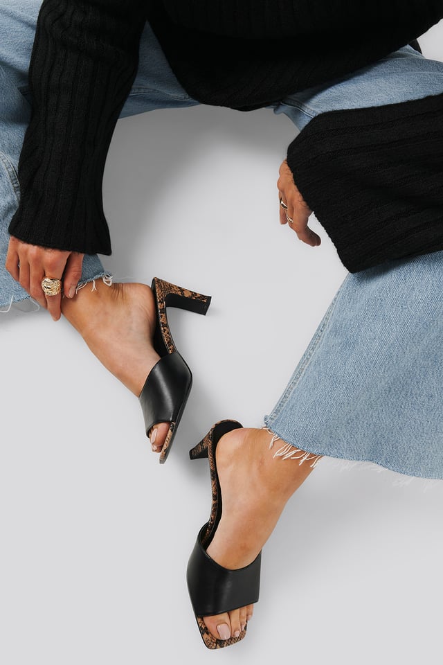 Two Toned Mules Black Snake