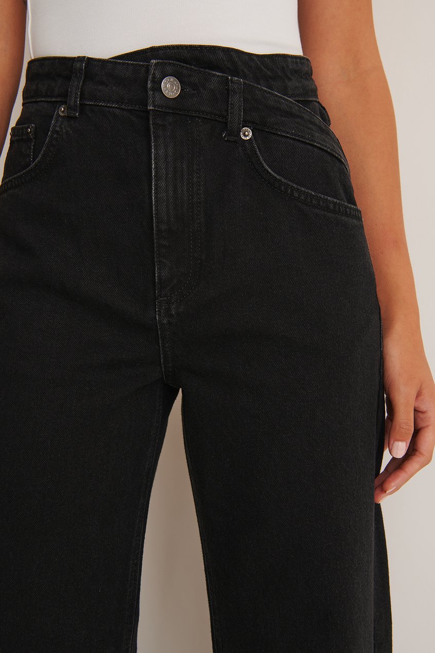 Jeans High Waisted Jeans | Jeans mit unebener Taille - NJ12588