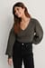 V-neck Big Sleeve Knitted Sweater