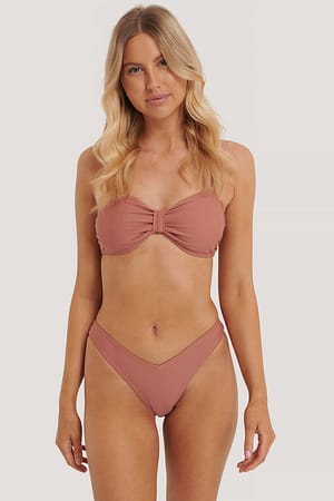 Dusty Dark Pink V-formad bikiniunderdel
