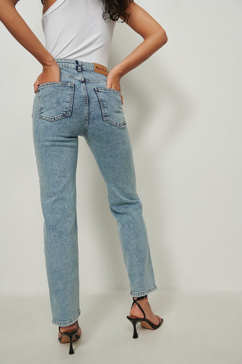 Jeans Jeans mit geradem Bein | Gerade Jeans mit V-förmiger Taille - YE81673