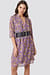 V Front Printed Short Dress