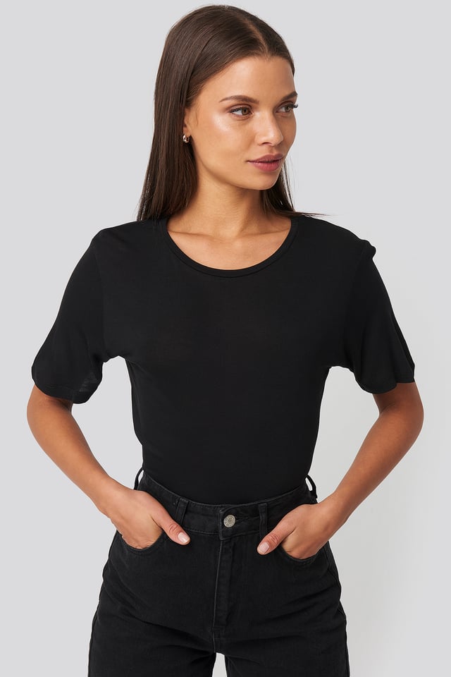 Viscose Basic Tee Black