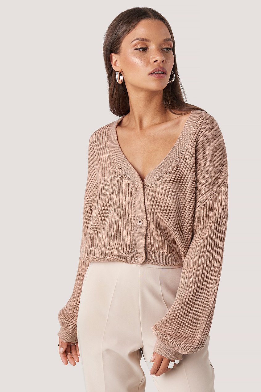 Pullover Sweaters | Volume Sleeve Cardigan - JZ65647