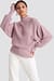 Volume Sleeve High Neck Knitted Sweater