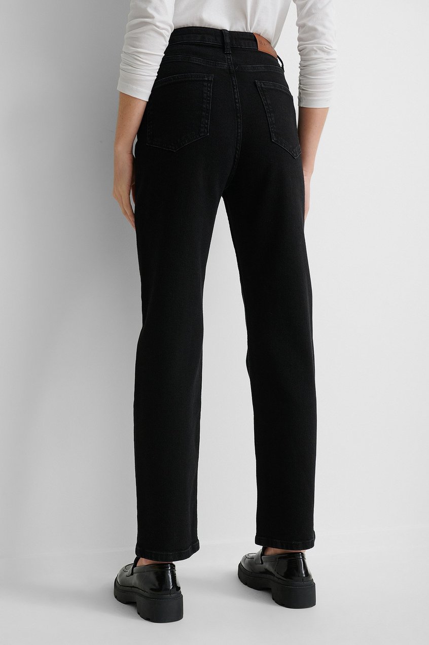 Jeans Jeans mit geradem Bein | Gerade Jeans mit Bund-Detail - MW55331