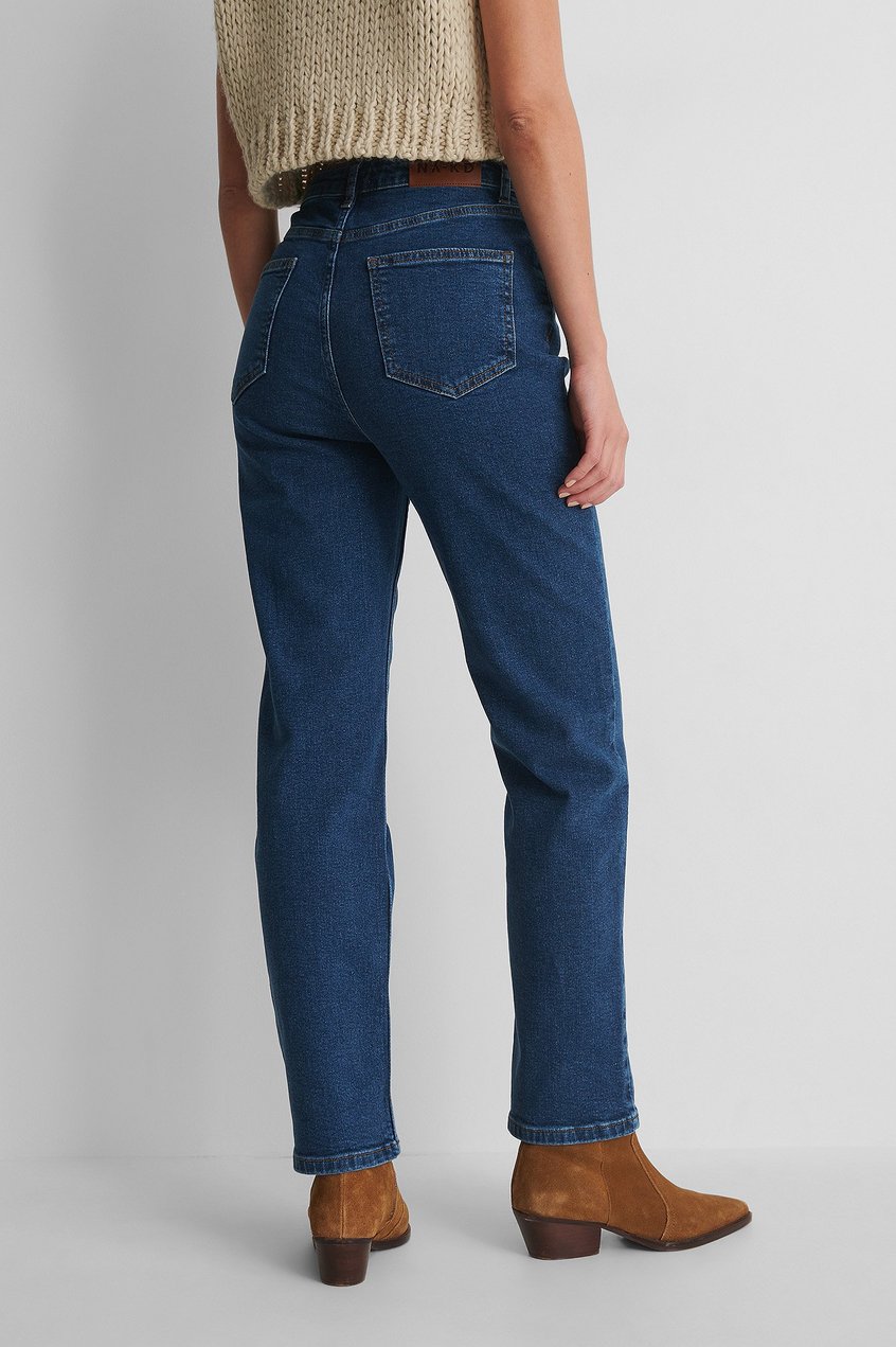 Jeans Jeans mit geradem Bein | Gerade Jeans mit Bund-Detail - YJ47577