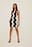 Wavy Striped Halterneck Knitted Mini Dress