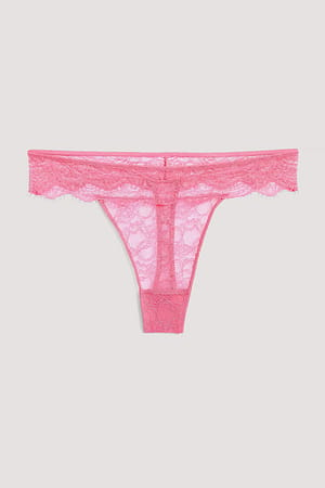 Wide Lace Strap Panty Pink | NA-KD