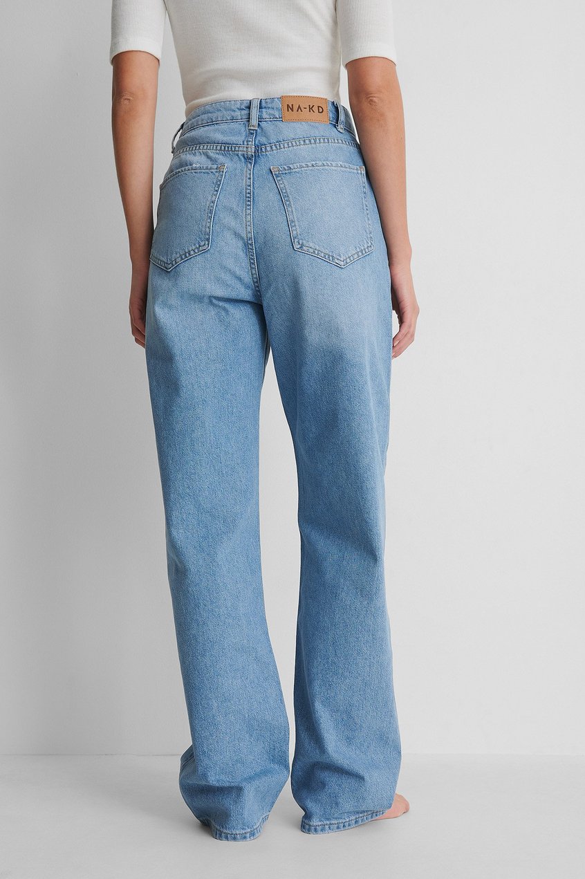 Jeans Ripped Jeans | Organische Jeans im Used-Look mit weiten Beinen - OE52832