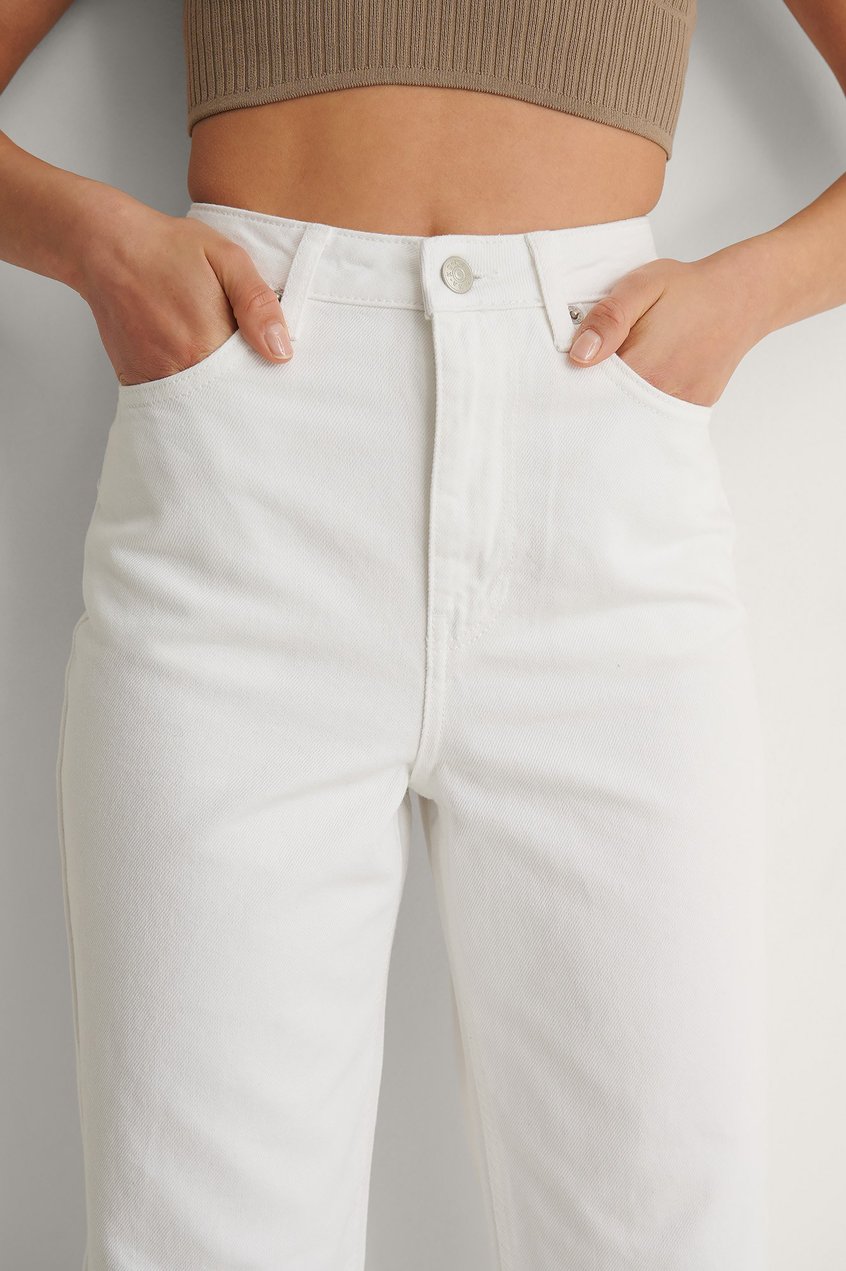 Jeans Reborn Collection | Organische Denim-Jeans mit weiten Beinen und hoher Taille - MM21359