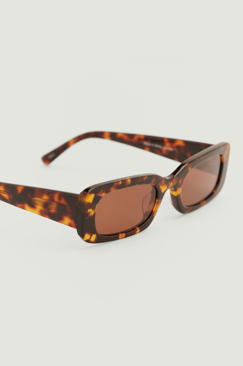 Accessoires Vintage eckige Sonnenbrillen | Breite retro Acetat-Sonnenbrille - JE49568