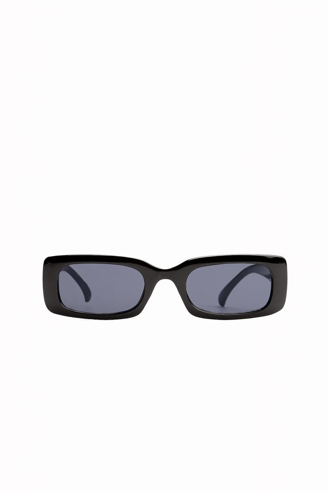 Black Gafas de sol retro anchas recicladas