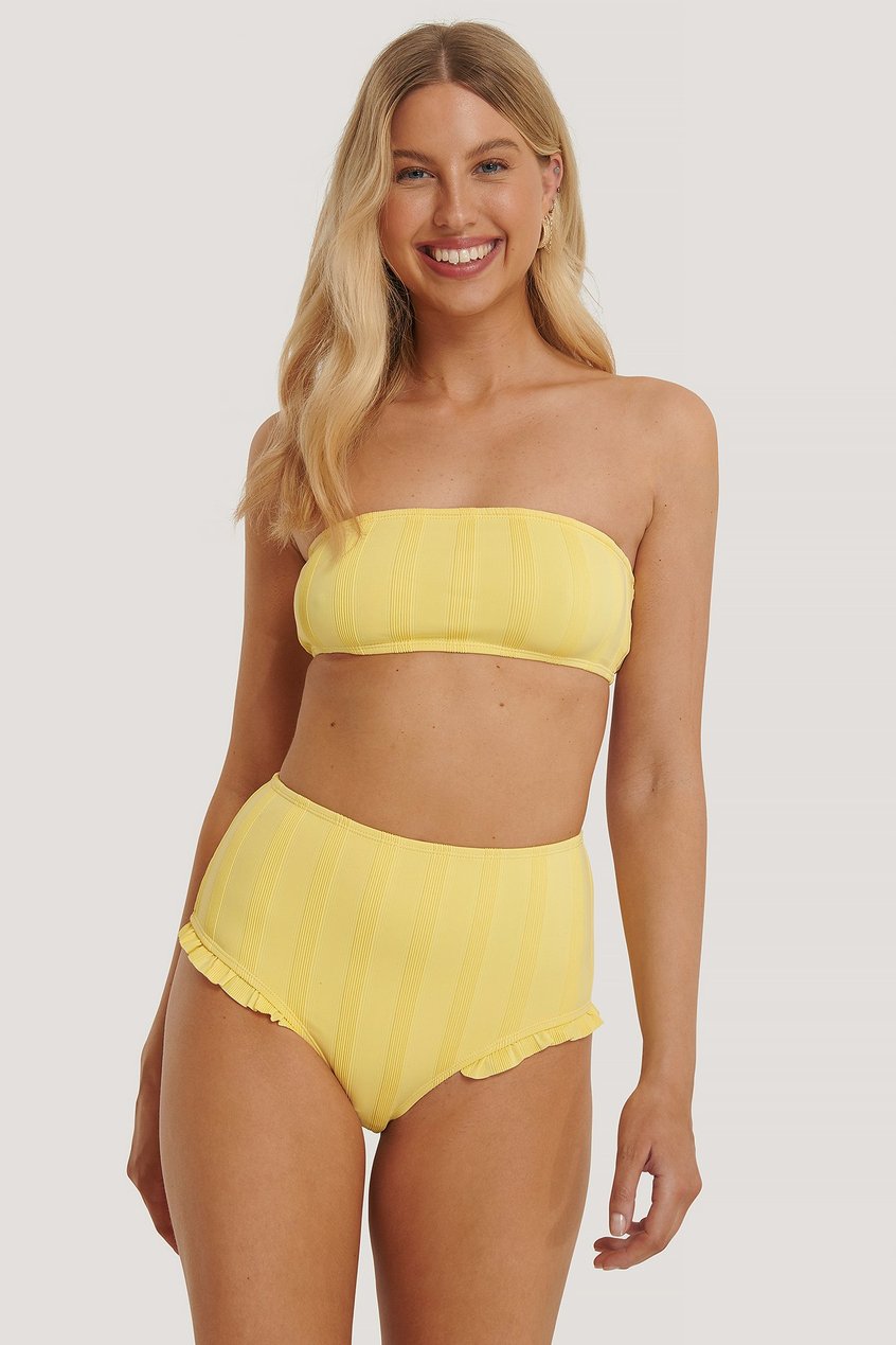 Schwimm & Strandbekleidung Bikini Unterteile | Wide Ribbed Maxi Higwaist Panty - JC01530