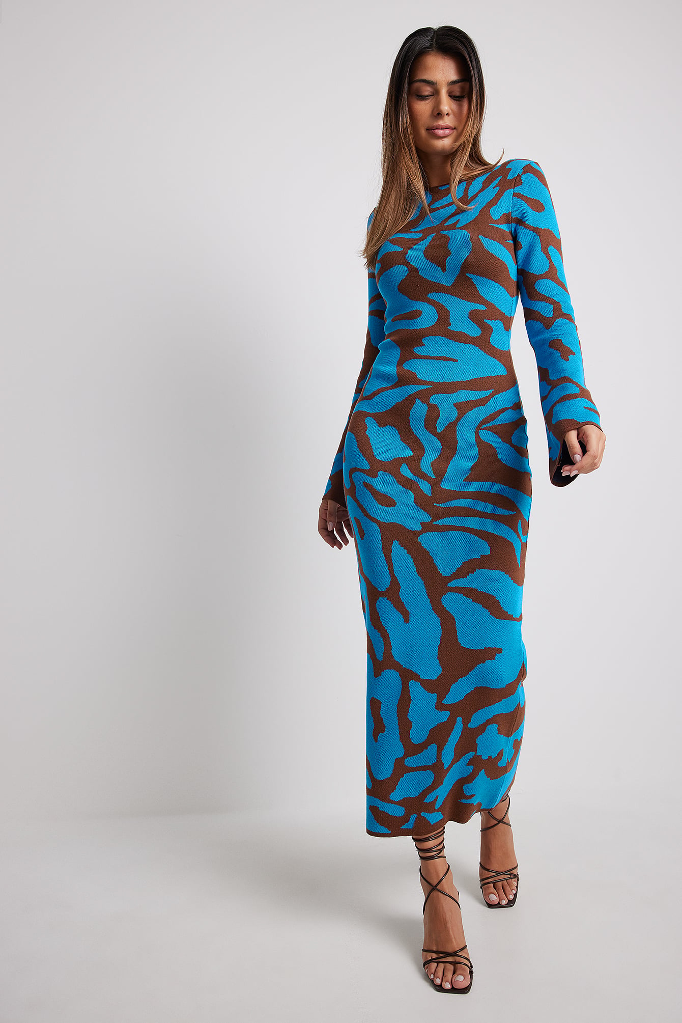 silk long dress with sleeves