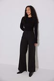 Black Wide Woven Trousers
