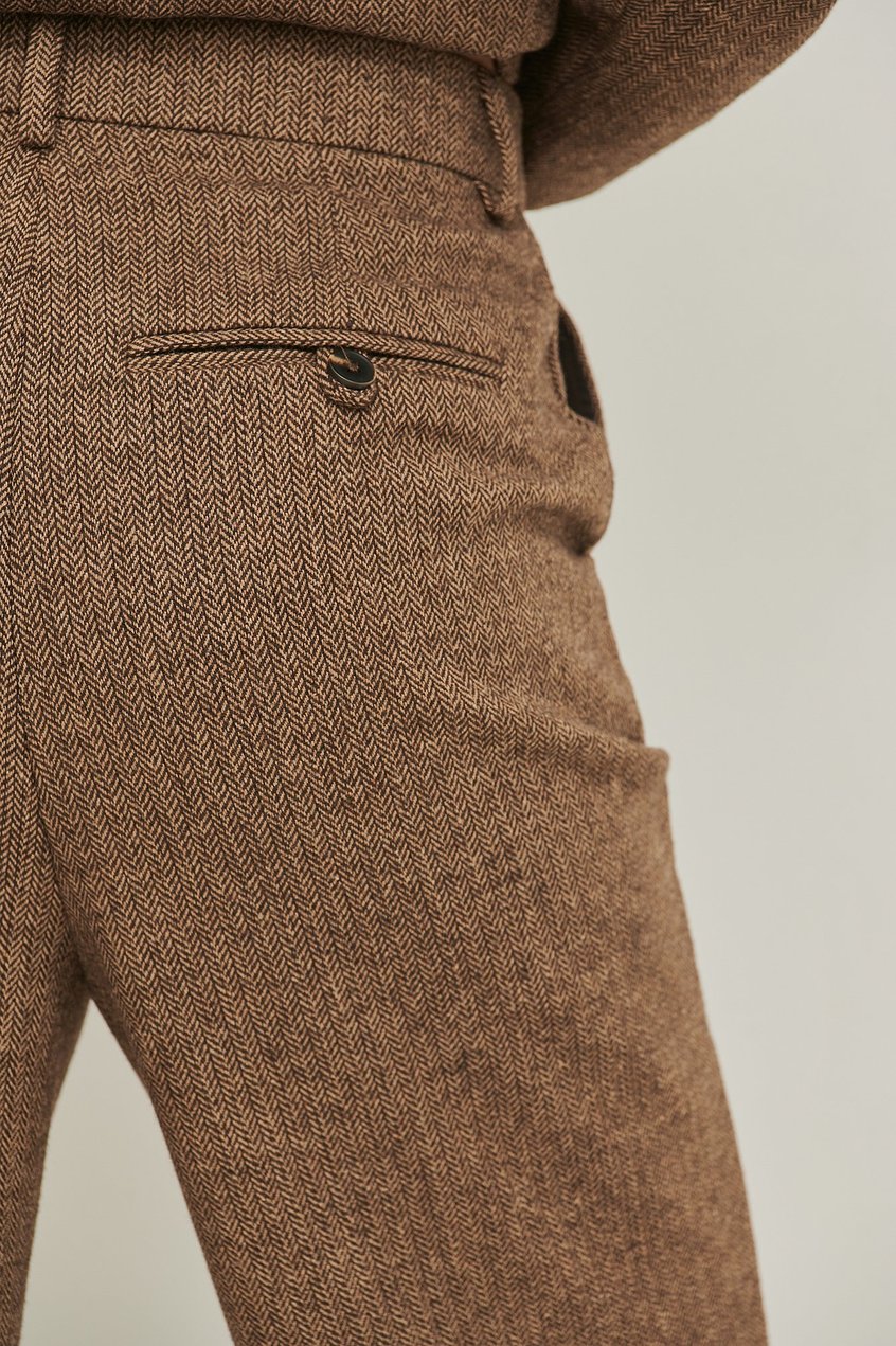 Pantalons Pantalon tailleur | Pantalon de costume en laine mélangée - BW12130