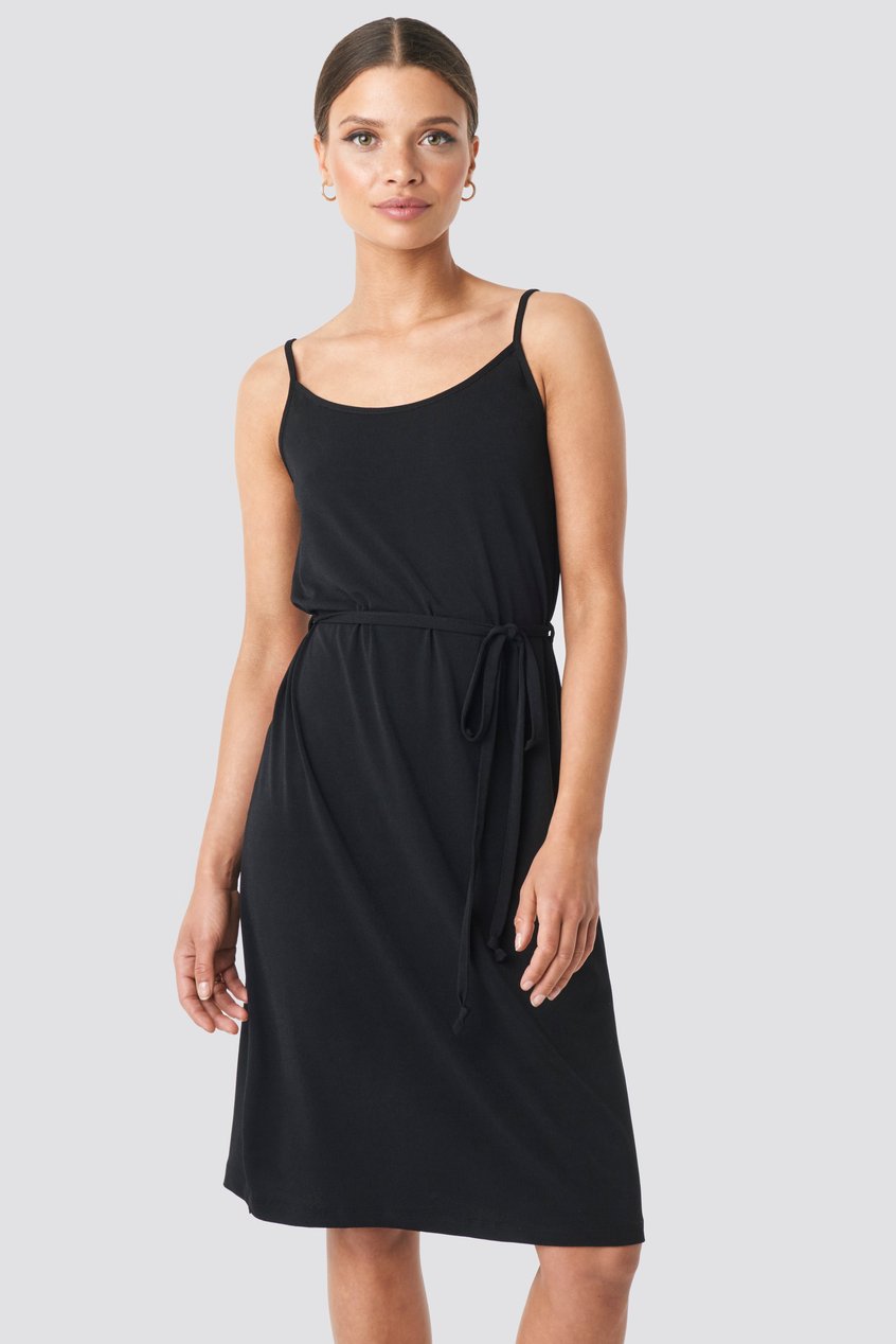 Kleider Jerseykleider | Wrap Detail Strap Dress - HK25000