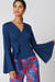 Wrap Over Bell Sleeve Top