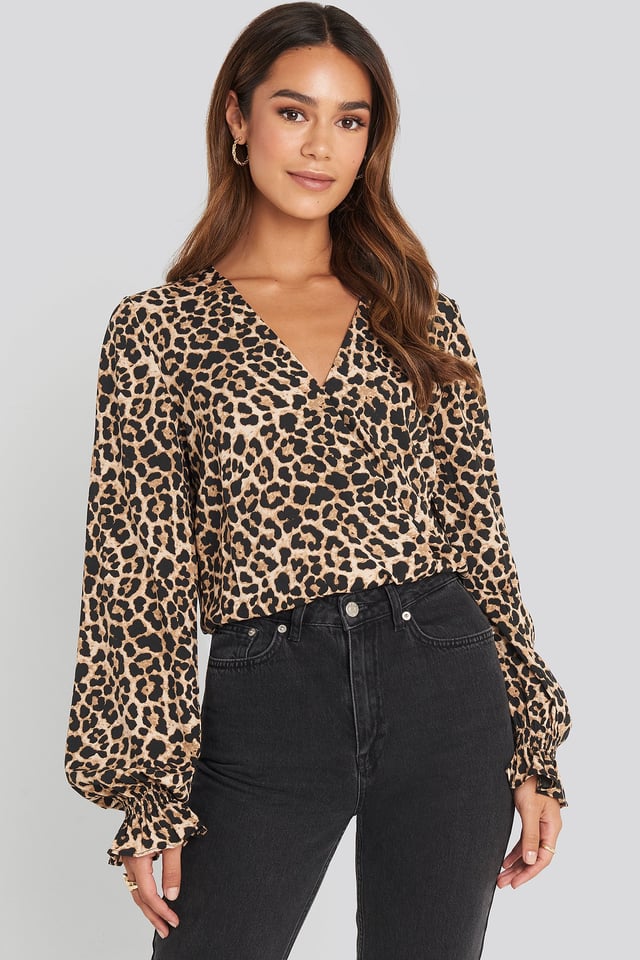 Wrap Over Blouse Leoprint