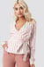 Wrap Over Striped Blouse